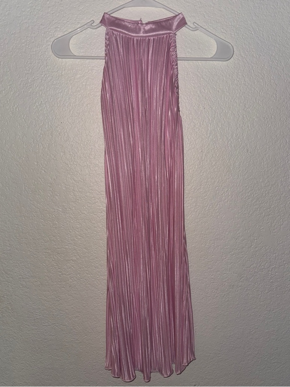 Pleated Halter Maxi Dress in Dusty Rose